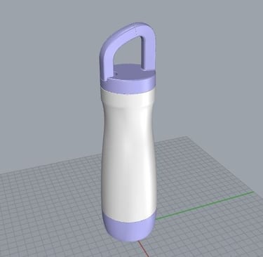 3d-cad-model-of-the-unisex-alkaline-water-bottle-defining-geometry-and-functional-structure-designed