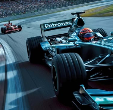 Formula 1 Car On Race Track