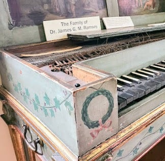 Knoxville, Tennessee Travel - A square piano from late 1700's at Ramsey House