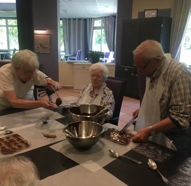 Friture en chocolat à Pâques 