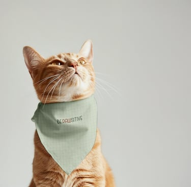 Mockup de bandana para gato