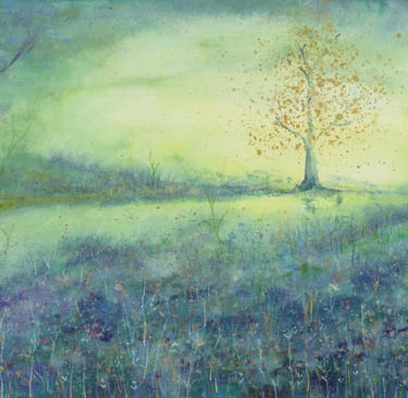 golden tree - Ethereal wall art uk