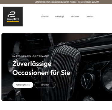 Website für Occassion Fahrzeughandel