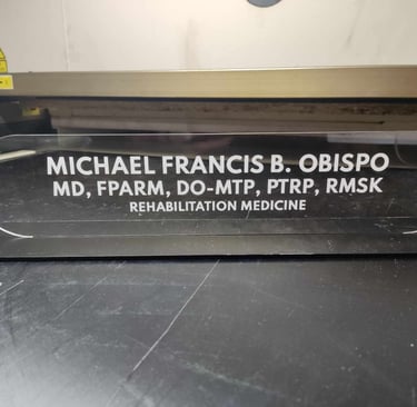 Acrylic Medical Specialist Desk Sign