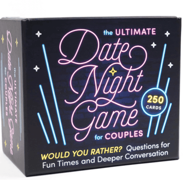 a box of date night games for couples