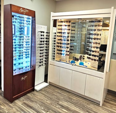 top brand sunglasses and eye wear in bowmanville optical, maui jim, tom ford, gucci, prada