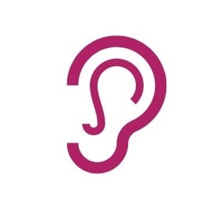 Small pink logo of the Surrey Ear Clinic