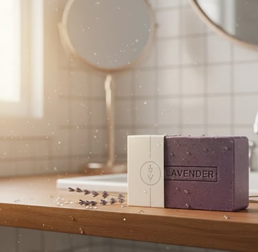 a soap bar with lavender lavender and lavender