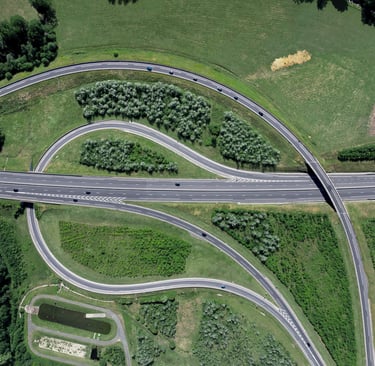 Echangeur d'autoroute (la Chattoire 08) A304 permettant de relier Charleville-Mèzière à la frontière