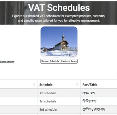 VAT Schedule