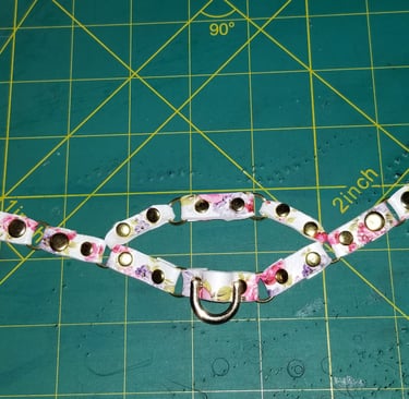 Vegan Leather White with Roses