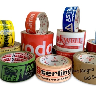 a variety of different colored tape tapes on a white background