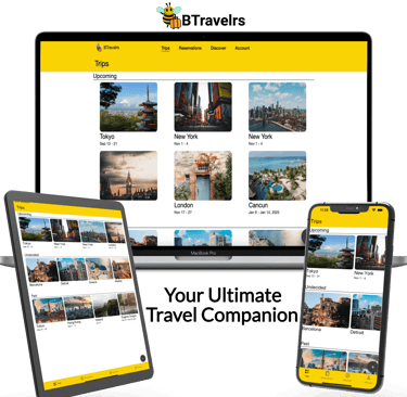 a laptop and a phone with the words, your ultimate travel companion