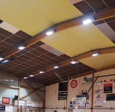 Echauffement d'un match de basket de l'AGTTBC