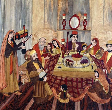 family celebrating Yalda