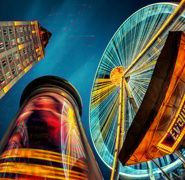 Paysage urbain graphique et architectural par David Keochkerian