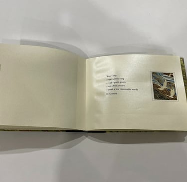 Album with marbled paper and decorative pages