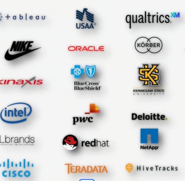 a bunch of logos on a white background