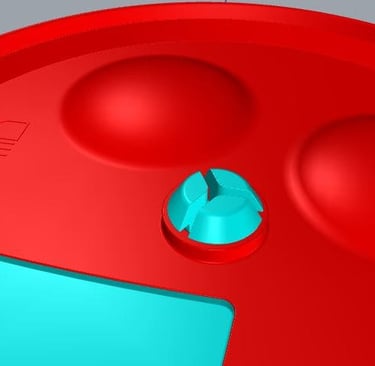 Detailed 3D model in Rhino for disposable sauce container, desiged by Koorosh Shojaei