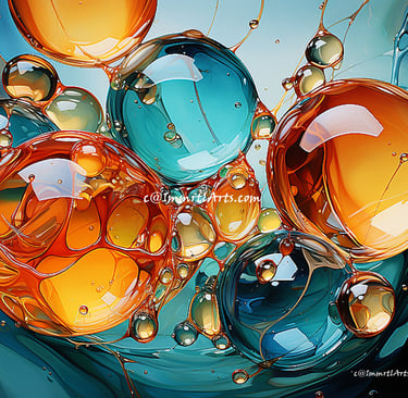 ImmrtlArts : Dancing dew in Harmony abstract painting description