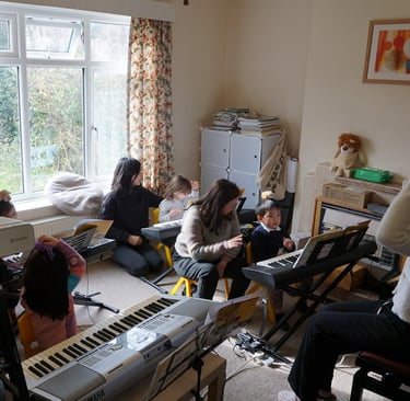 Photo1 – student participating in music lesson