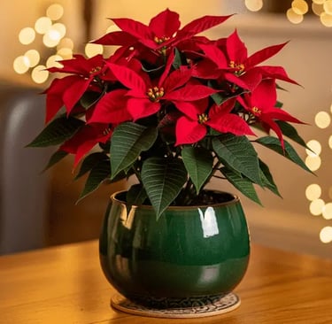 Simbolo absoluto navideño la Flor de Pascua o (Poinsettia)