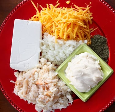 ingredients for crab dip