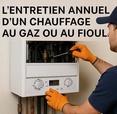 un technicien ADE Chauffage effectue l'entretien d'une chaudière à Bérenx