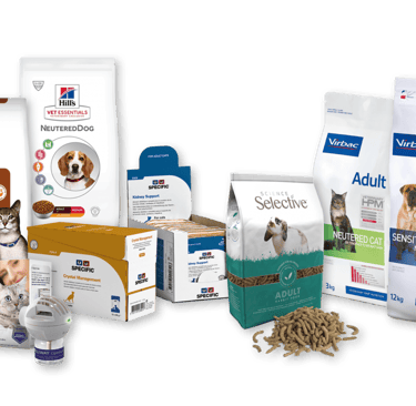 croquettes et produits vétérinaires de la boutique en ligne