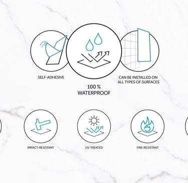 waterproof UV PVC marble wall panels for residential and commercial