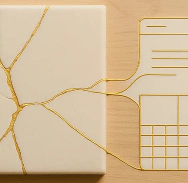 l'alignement qui se transforme en une page web qui attire