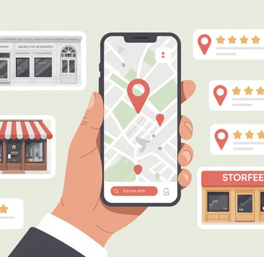 a person holding a phone with a map on it