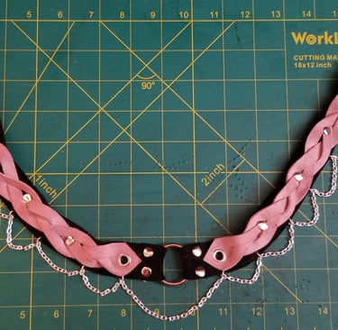 Pretty Pink Infinity Braid Collar