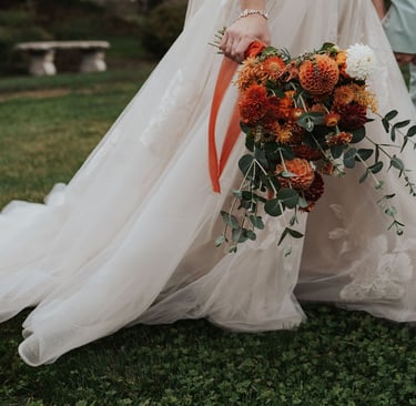 Bridal bouquet by Beauty Grows Wild, wedding florist in Medford Oregon