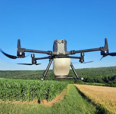 drone qui largue des trichogramme pour lutté contre la pyrale du maïs