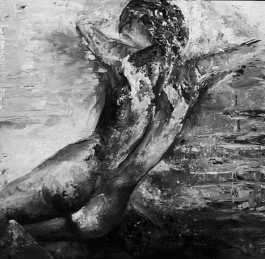 Misterio oculto. Serie grises. Oleo