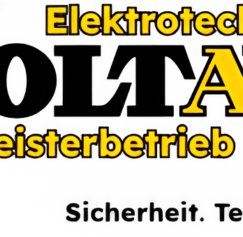 VOLTavis Elektrotechnik Meisterbetrieb Elektro Elektriker Logo V Blitz Transparent