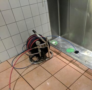 Unblocking a urinal in Dromana