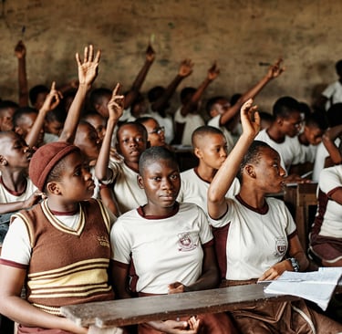 Children in a Nigerian classroom