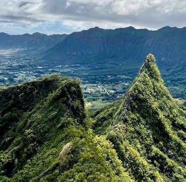 Three Peaks Hike Olomana Trail O'ahu Hawai'i