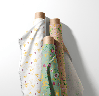 Surface pattern collection on rolls of fabric