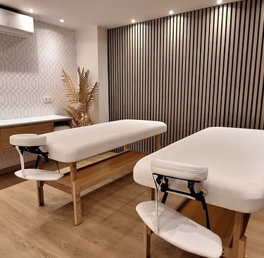 Dual massage room at Villa El Rincon, Marbella.