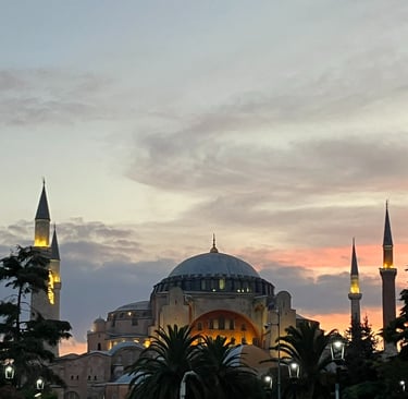 Hafia Sofia at Sunrise in Istanbul, Turkey