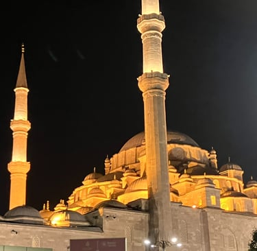 a large mosque with minarets in Fatih Istanbul