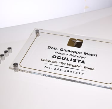 targa professionale oculista