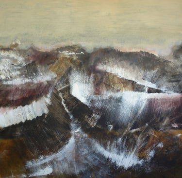 Jaï - Acrylique sur toile "Austral"  120x120cm - Collection "Les grands Espaces " 2025