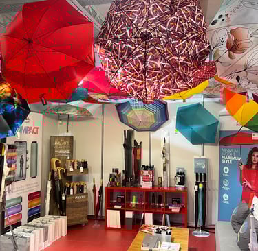 Our "Doopler Umbrella Booth" for the Gift & Home Trade Show in the RDS Dublin