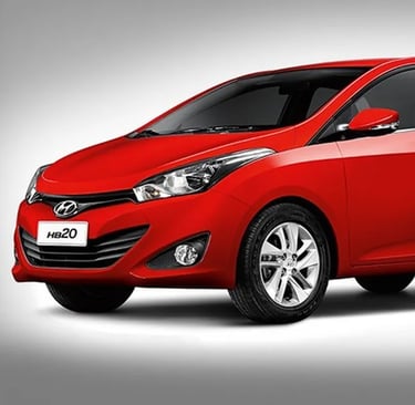 Hyndai HB 20 2024 vermelho