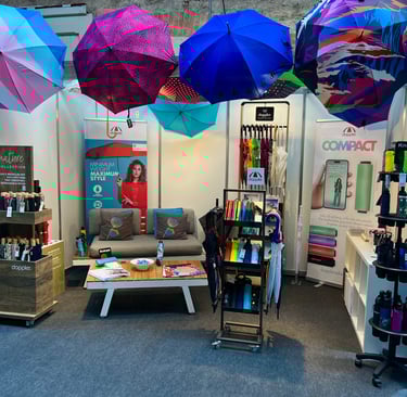 Doppler Umbrella Display at Showcase Ireland 2025 in the RDS Dublin