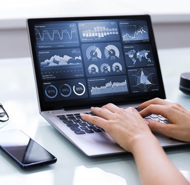 Digital marketing services overview diagram with strategy, execution and reporting